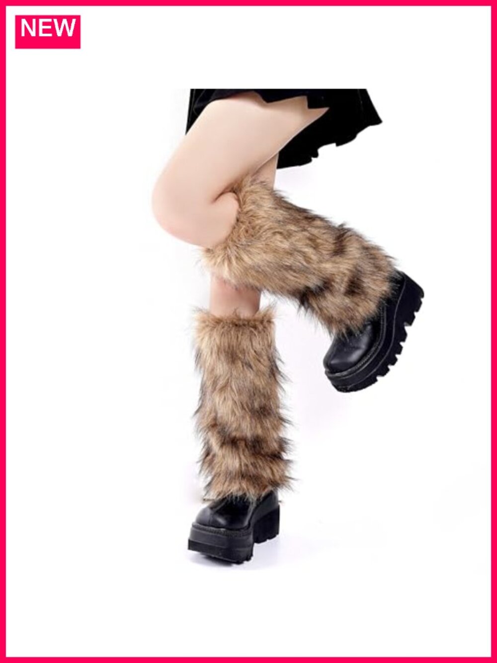 Faux Fur Furry Leg Warmers Warm Winter Boot Cuffs